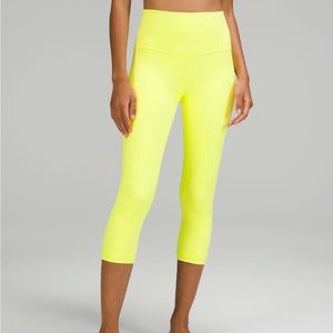lululemon Align™ High-Rise Crop 21" in Color Electric Lemon